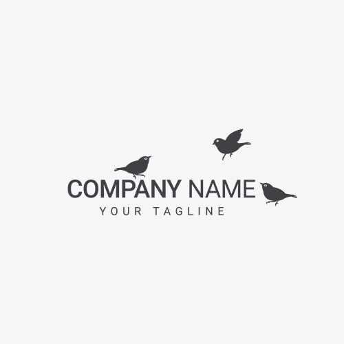 three birds logo vector image