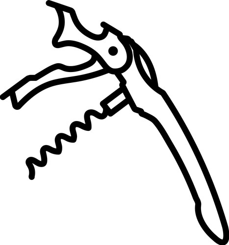 Waiter corkscrew icon vector image