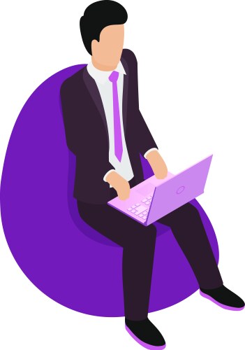 Businessman isometric icon vector image