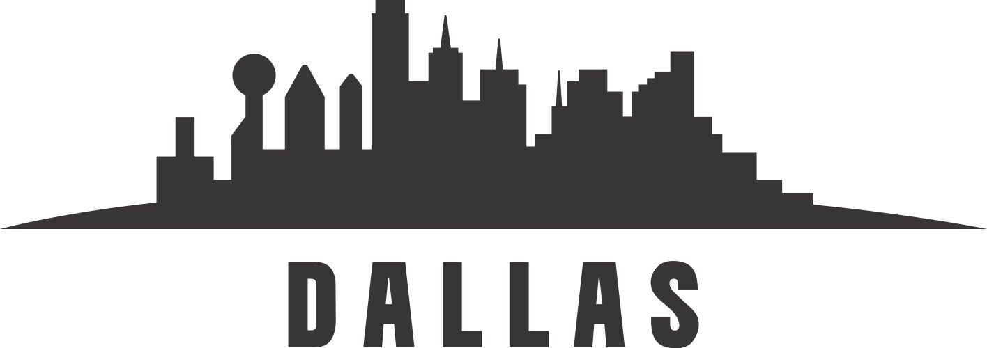 dallas city skyline vector image