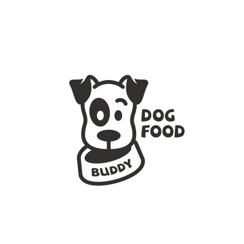 Dog food logo vector image