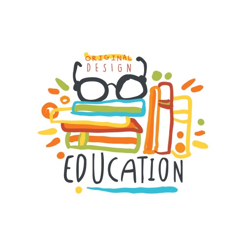 Education label back to school logo graphic vector image