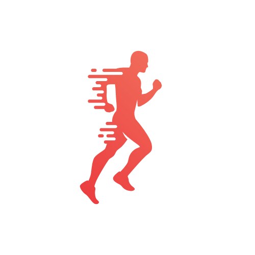 Run jogging running man logo icon vector image