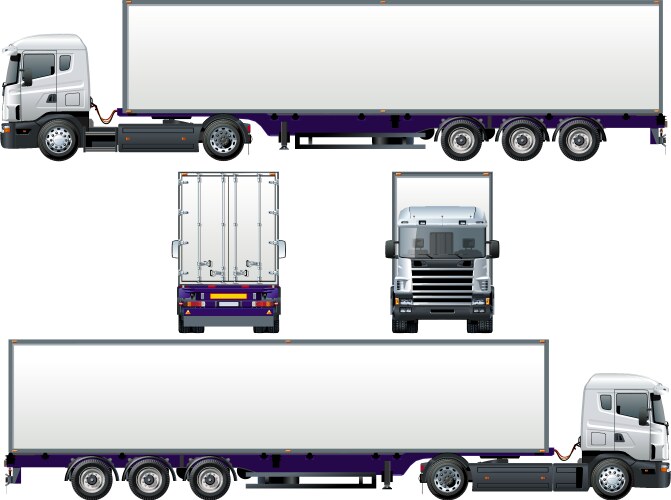 Cargo semi truck vector image