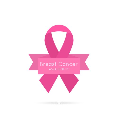 breast cancer awareness ribbon vector image