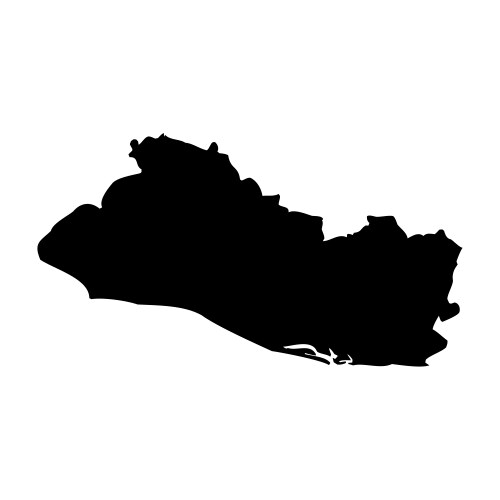 El salvador map silhouette vector image