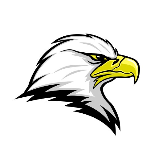 Eagle head mascot sign vector image