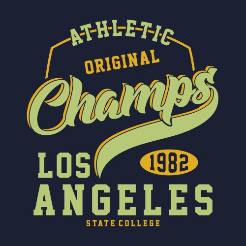 Athletic original los angeles vector image