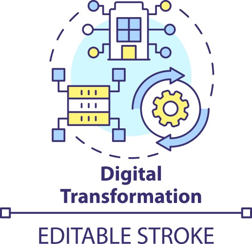 Digital transformation concept icon vector image