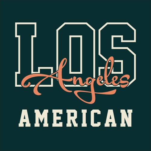 los angeles american vector image