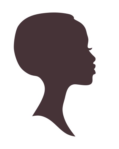 african woman face silhouette vector image