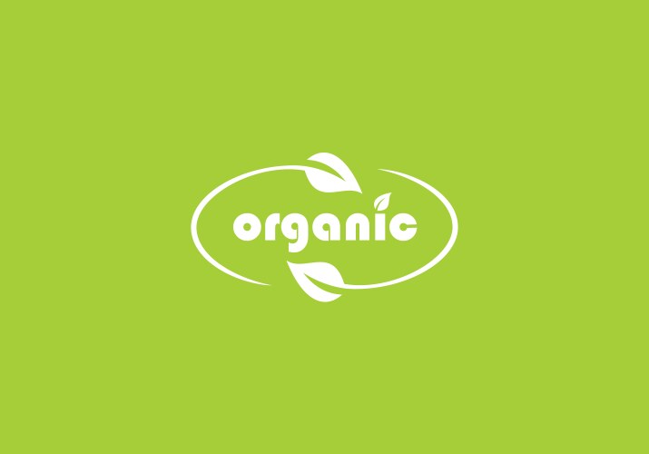 organic leaf company logo background vector image