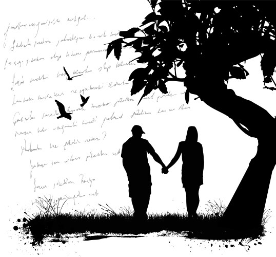 Couple at outdoor vector image