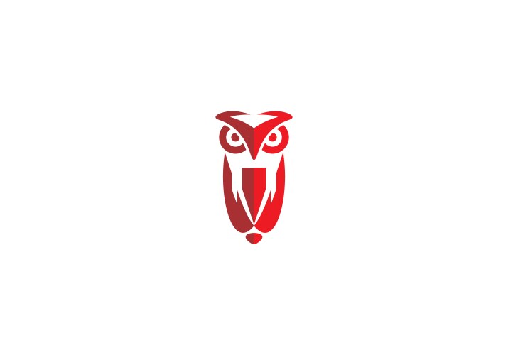 owl abstract bird logo vector image