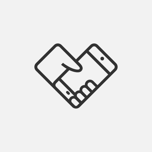 hand holding smartphone flat icon single high vector image