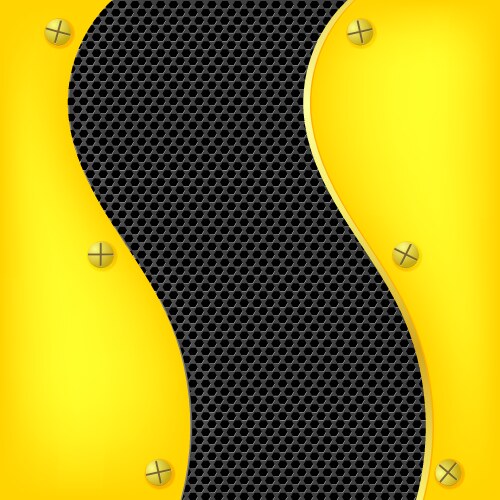 Abstract metallic yellow background vector image