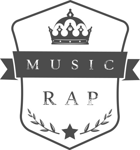 Rap music logo vector image