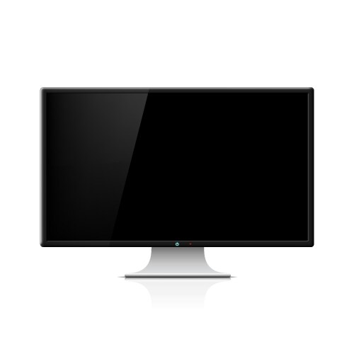 Black monitor with stand vector image