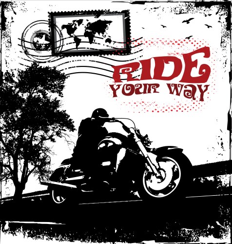 Ride your way vector image