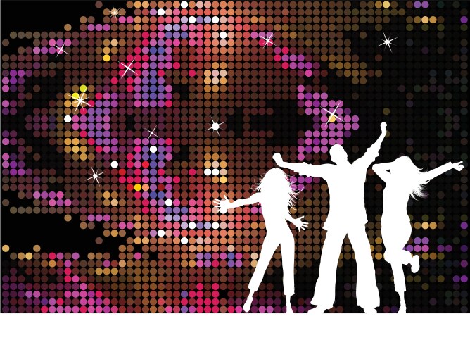 Disco people vector image