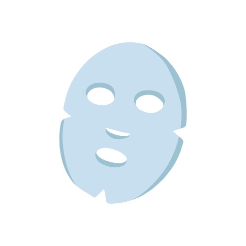 Face sheet mask doodle icon vector image