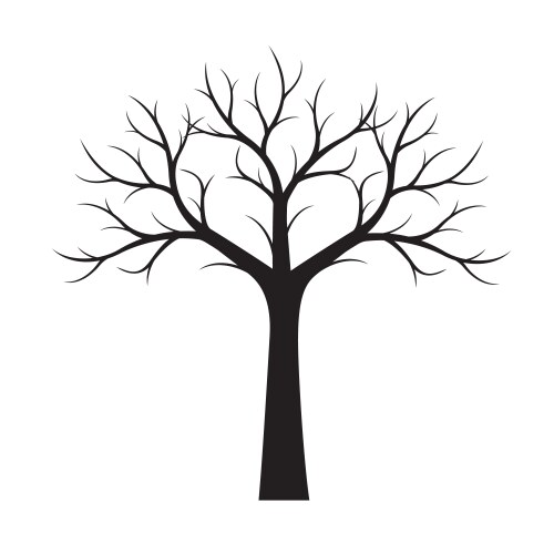 Shape of black tree without leaves vector image