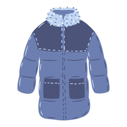 Down jacket warm winter clothes vector image