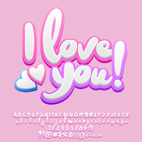 Cute tender greeting card i love you vector image