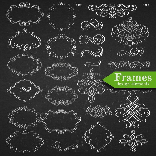 set of graphic elements for design vector image