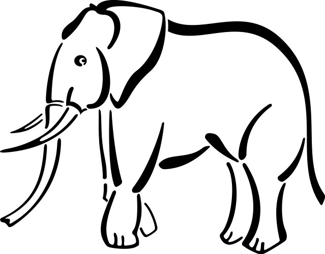 elephant vector image