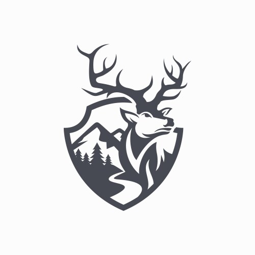 hunting club logo vector image