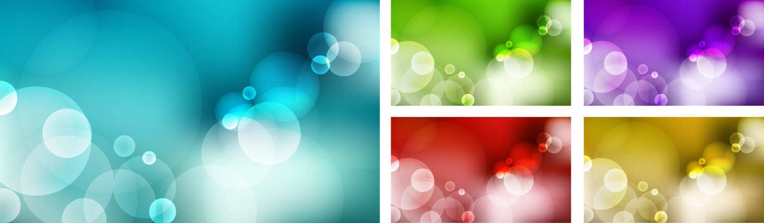 Set abstract blurred blue sky green nature vector image