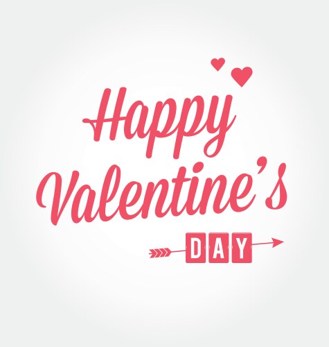 Happy valentines day card type text vector image