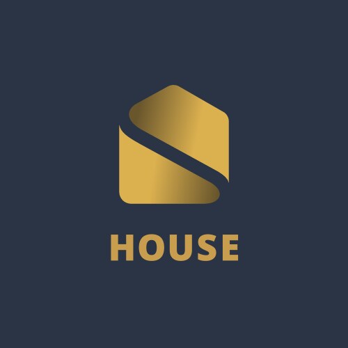 Real estate house logo icon design template vector image