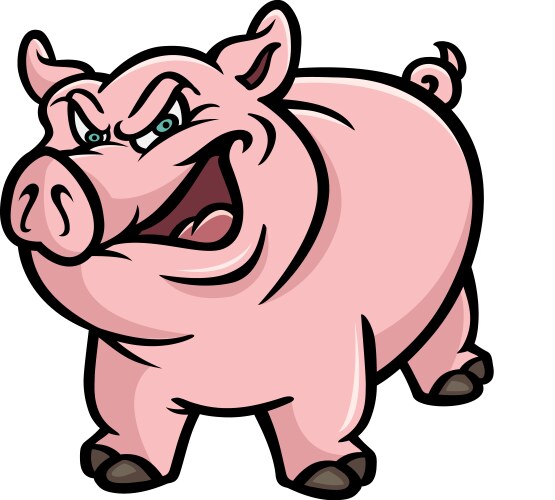 Pig mean vector image