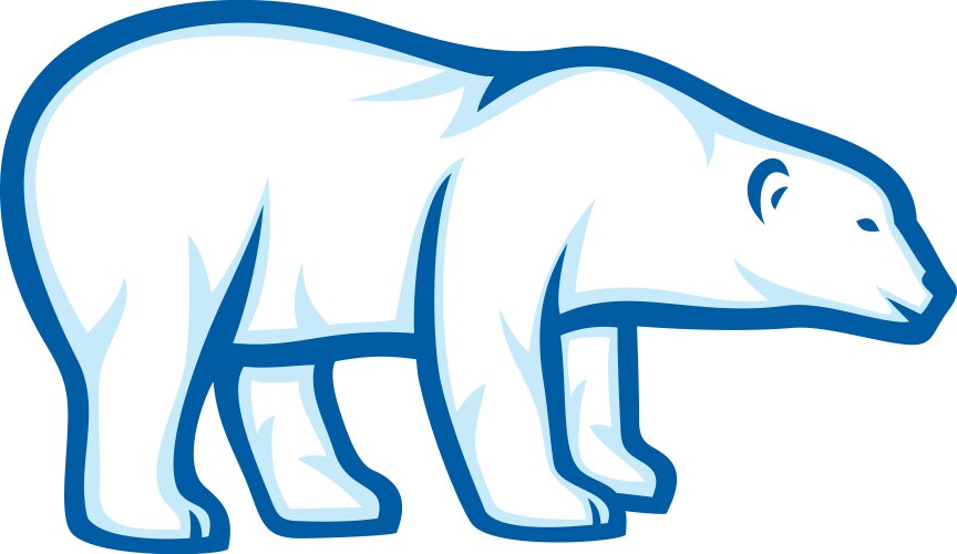 Polar bear vector image