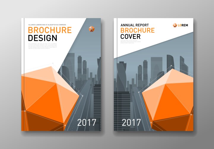 corporate brochure cover design template vector image