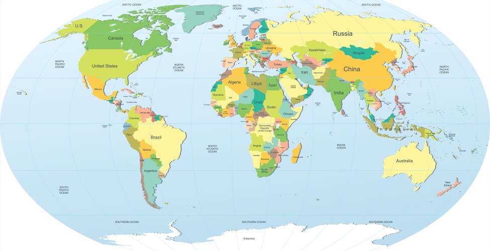 World map vector image