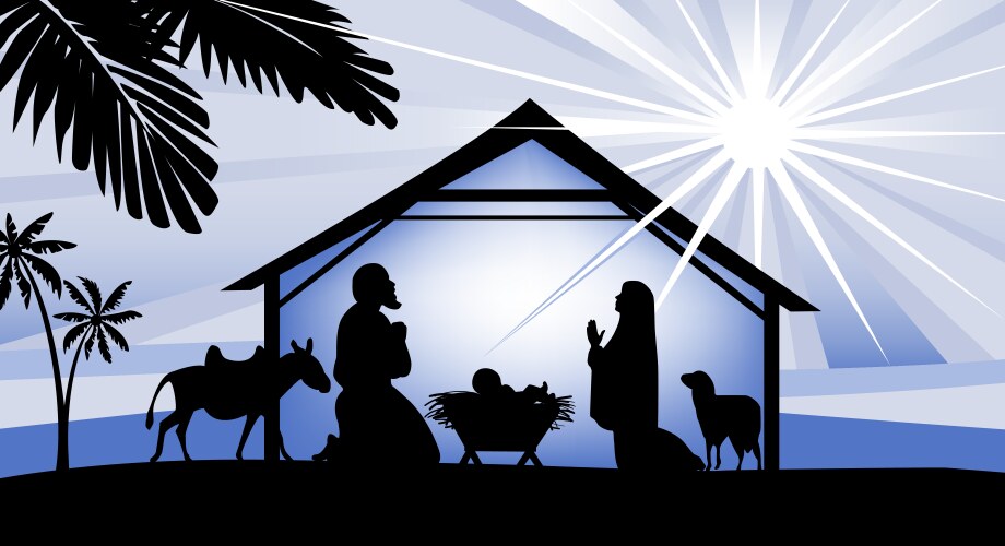 Holy night way to bethlehem vector image