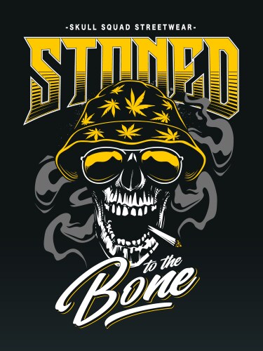 stoned to the bones vector image