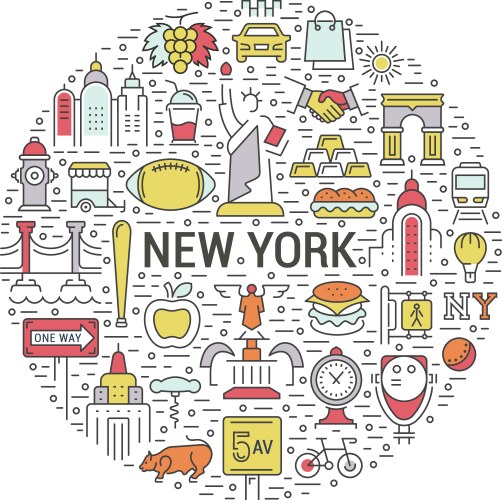 Web banner or emblem new york vector image