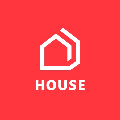 Real estate house logo icon design template vector image