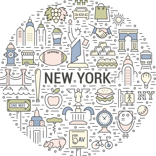 Web banner or emblem new york vector image