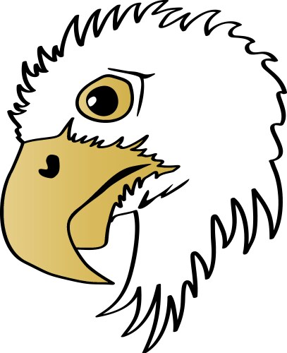 eagle head profile vector image