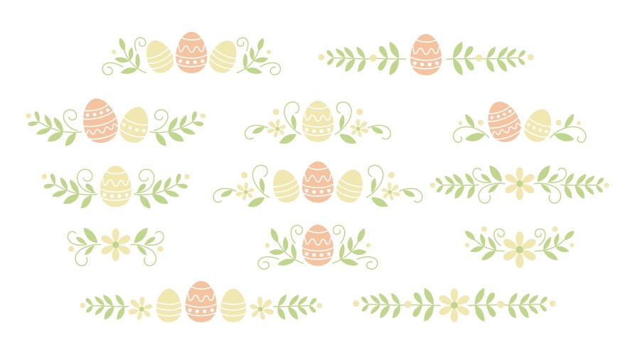 Easter spring header comprehensive collection vector image