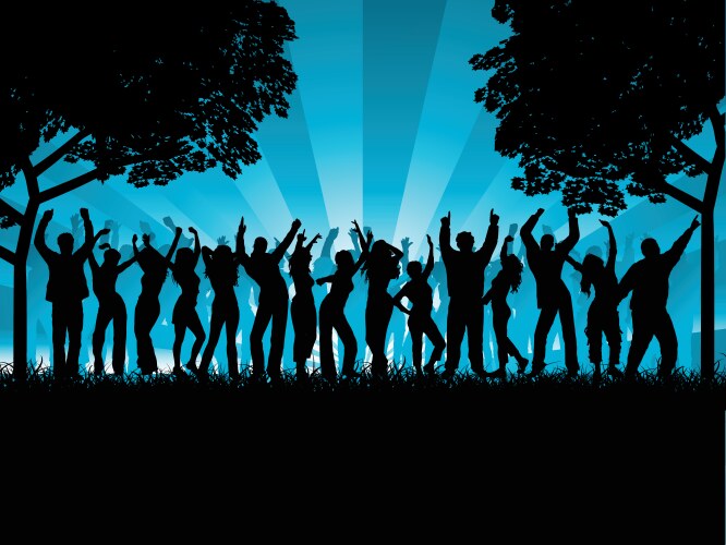 Outdoor party vector image