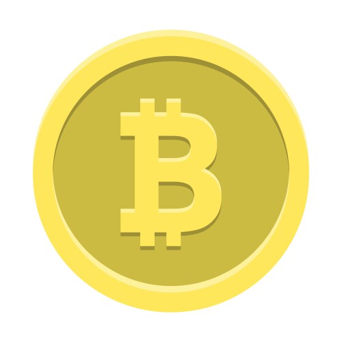 bitcoin crypto currency symbol vector image