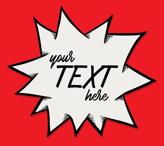 Text explode drawing style vector image