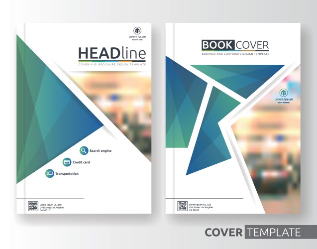 Corporate business flyer layout design vector image