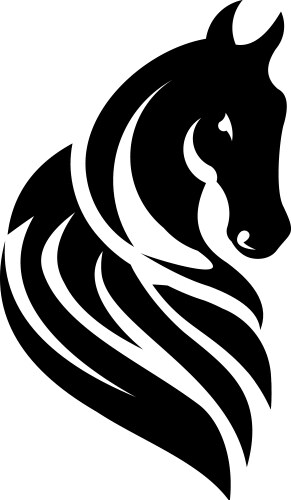 Horse with negative logo template vector image